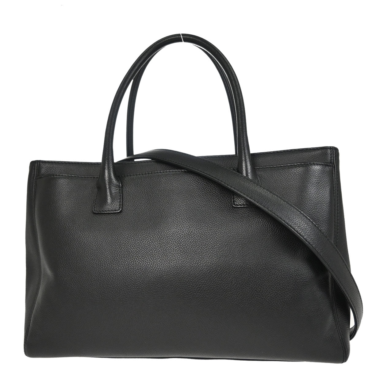 Chanel 2013-2014 Black Calfskin Executive Cerf 2way Shoulder Tote Bag