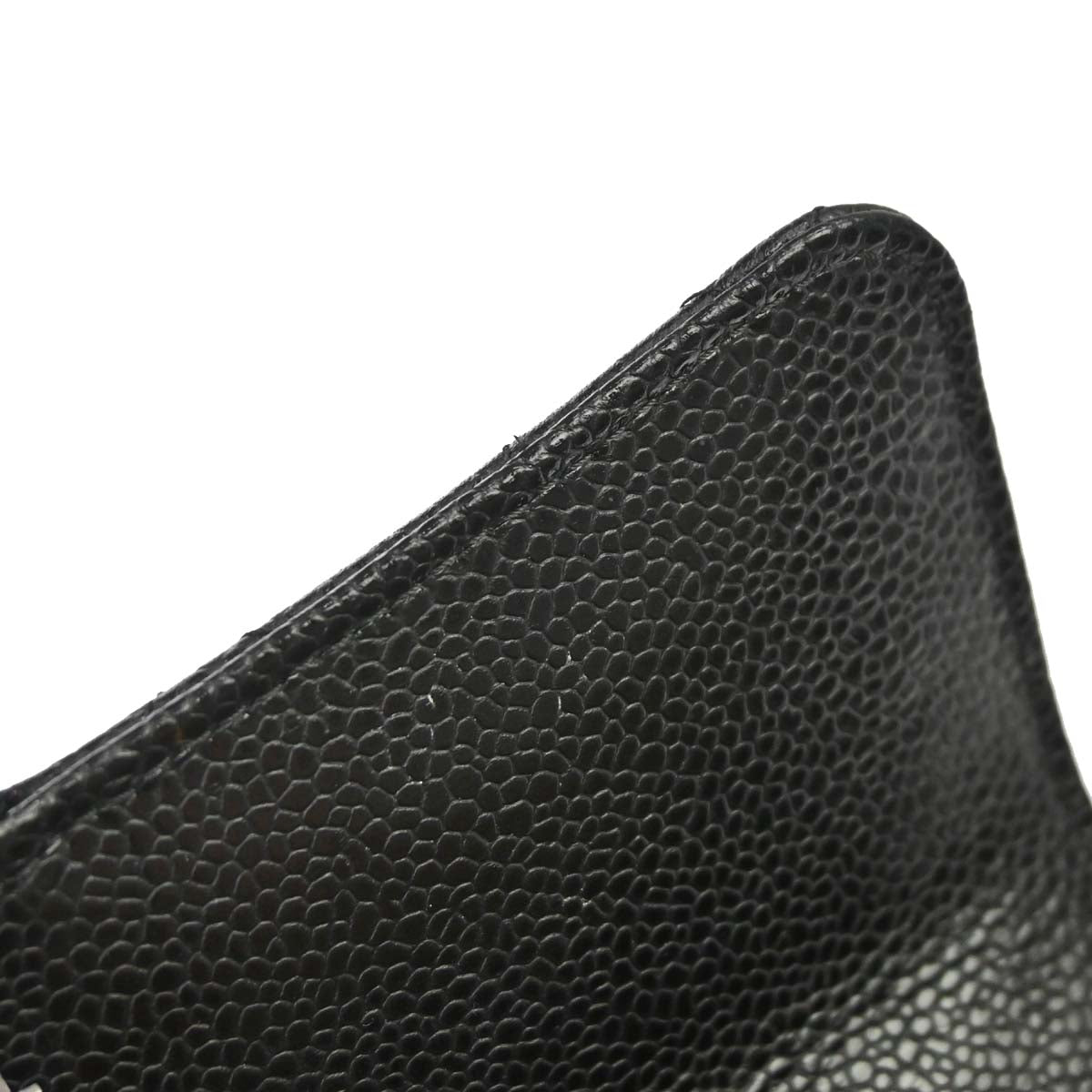 Chanel 2018-2019 Black Caviar Skin Pushlock Long Wallet