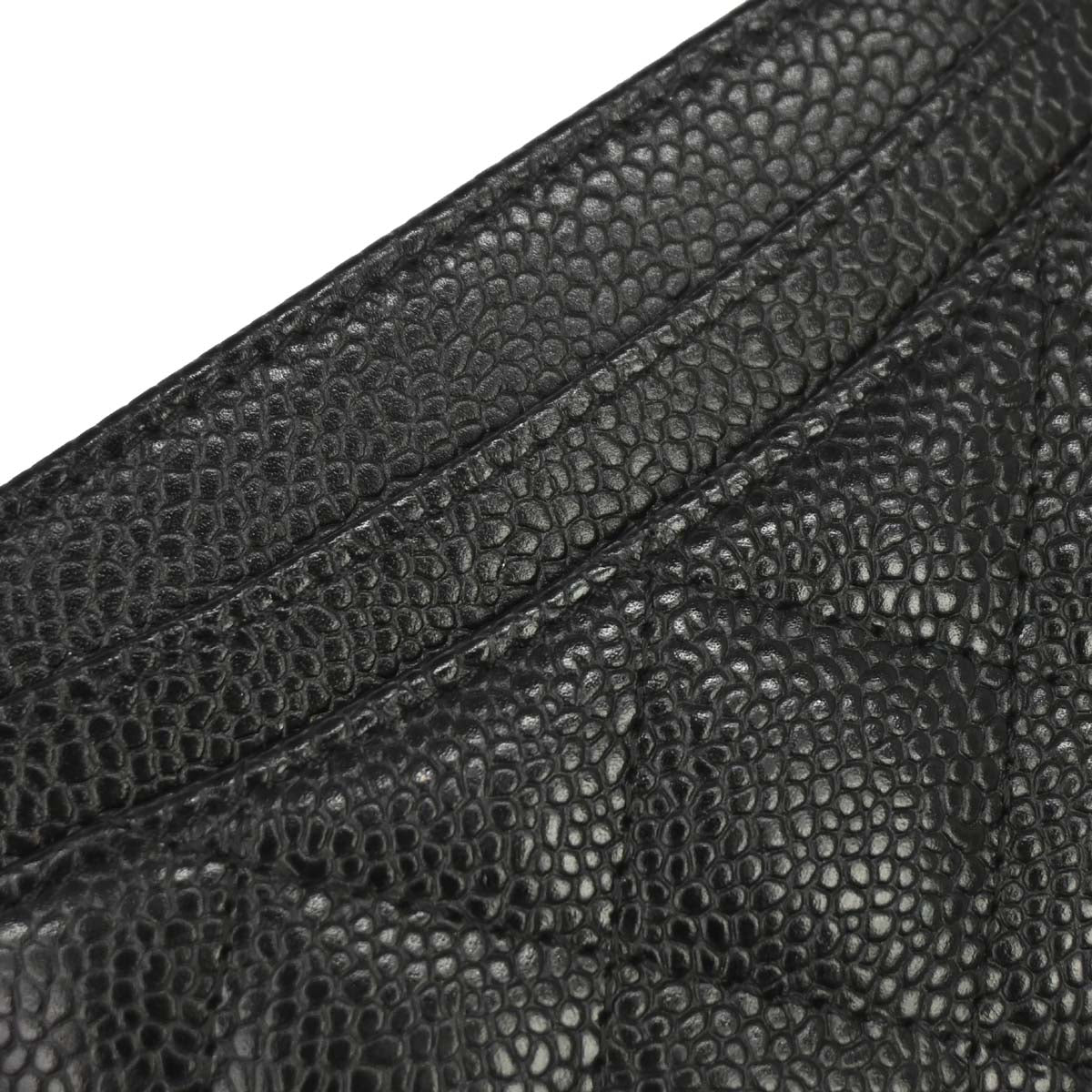Chanel 2016-2017 Black Caviar Skin Cardholder Small Good