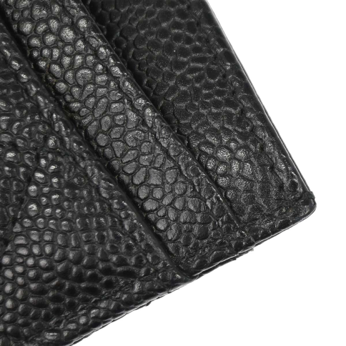 Chanel 2016-2017 Black Caviar Skin Cardholder Small Good