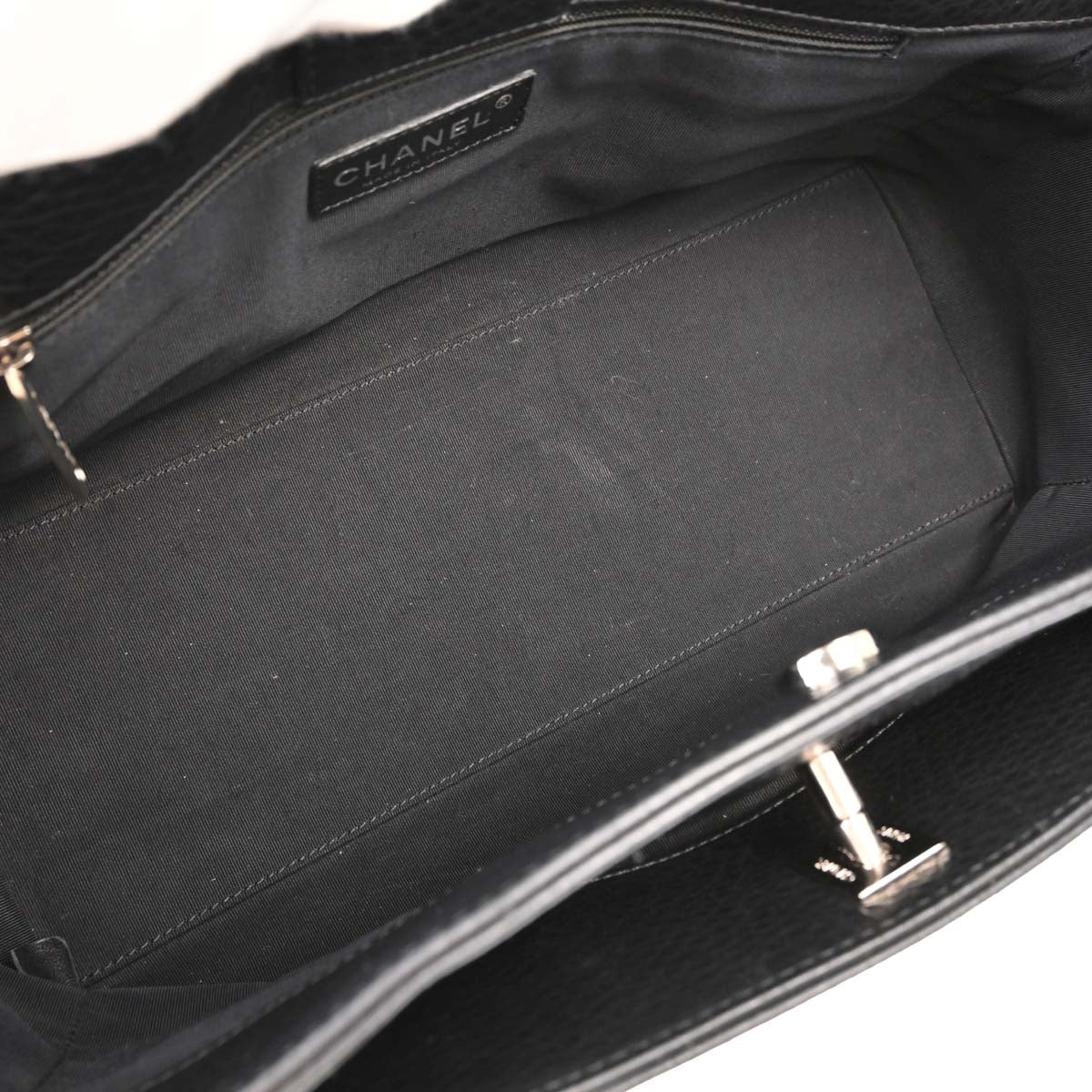 Chanel Black Deerskin Executive Cerf Tote Bag