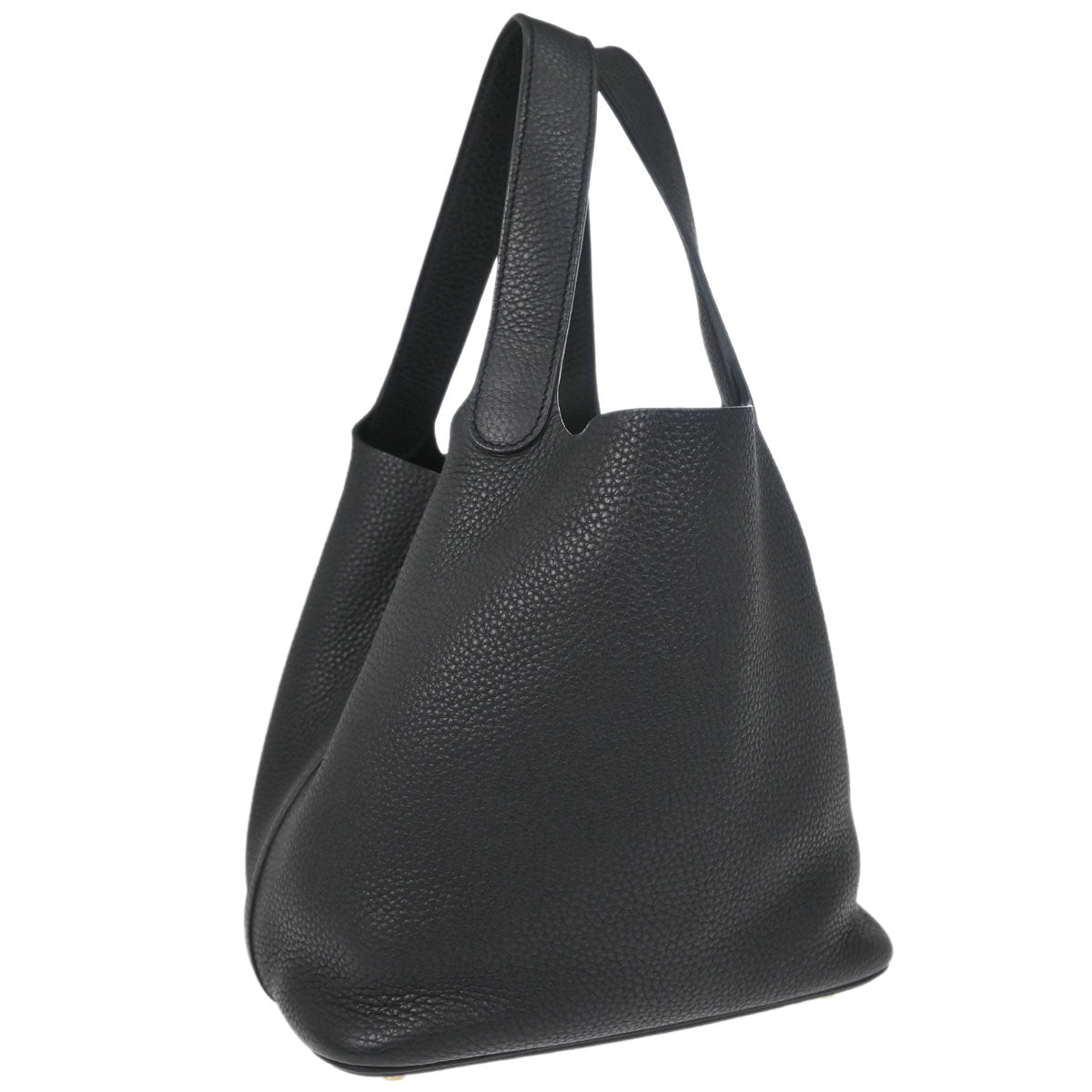 Hermes Black Taurillon Clemence Picotin Lock 22 MM Handbag