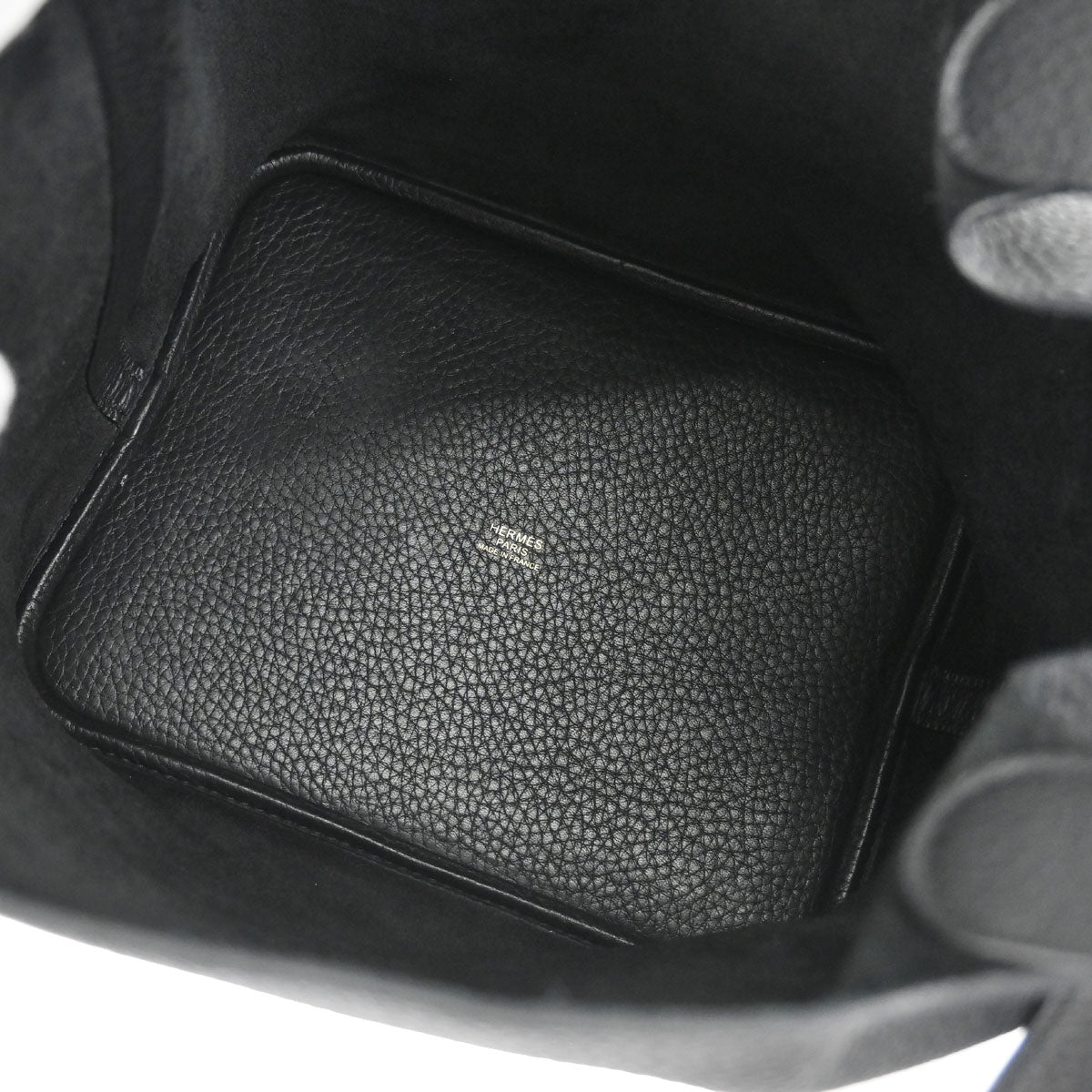 Hermes Black Taurillon Clemence Picotin Lock 22 MM Handbag