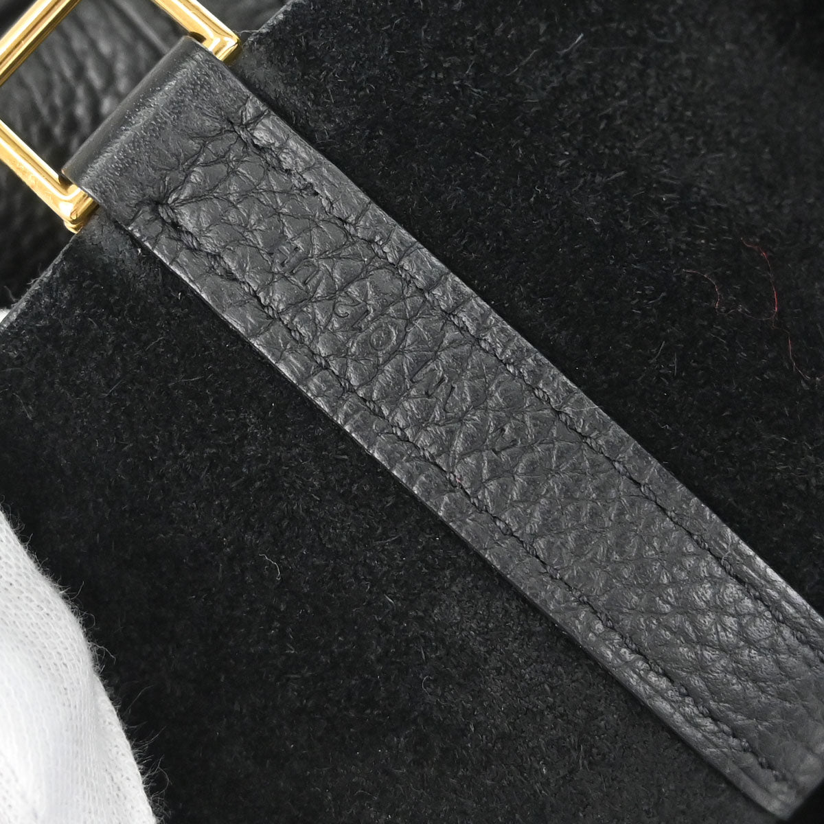 Hermes Black Taurillon Clemence Picotin Lock 22 MM Handbag