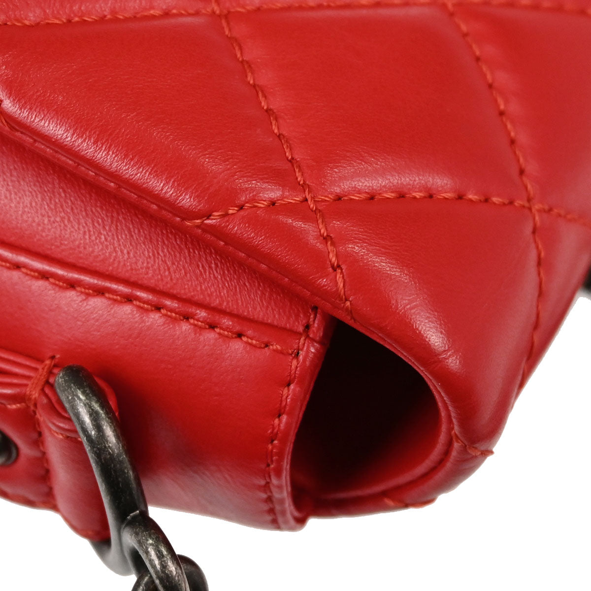 Chanel 2017-2018 Red Lambskin Rock My Shoulder Bag