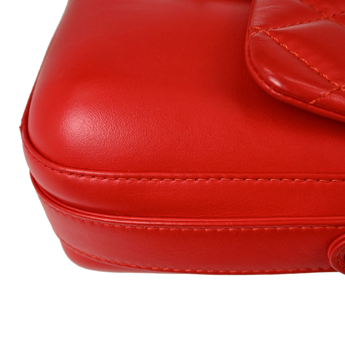 Chanel 2017-2018 Red Lambskin Rock My Shoulder Bag