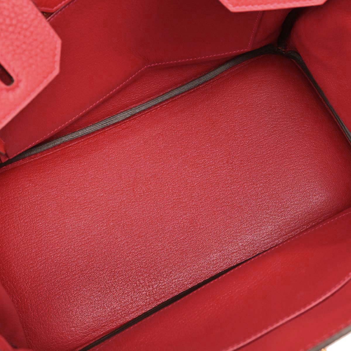 Hermes Rouge Casaque Taurillon Clemence Birkin 30 Handbag