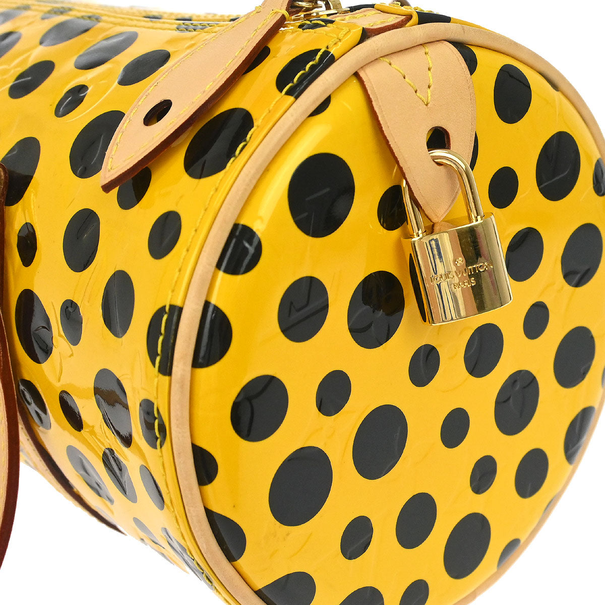 Louis Vuitton Yellow Vernis Dot Infinity Papillon Handbag M91424