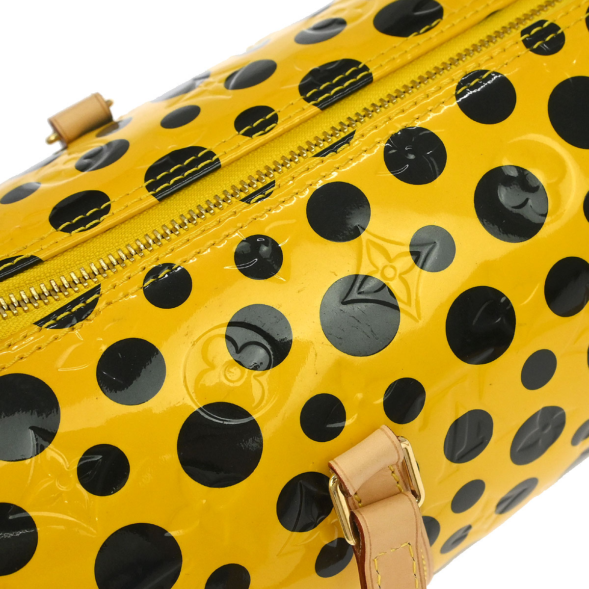 Louis Vuitton Yellow Vernis Dot Infinity Papillon Handbag M91424