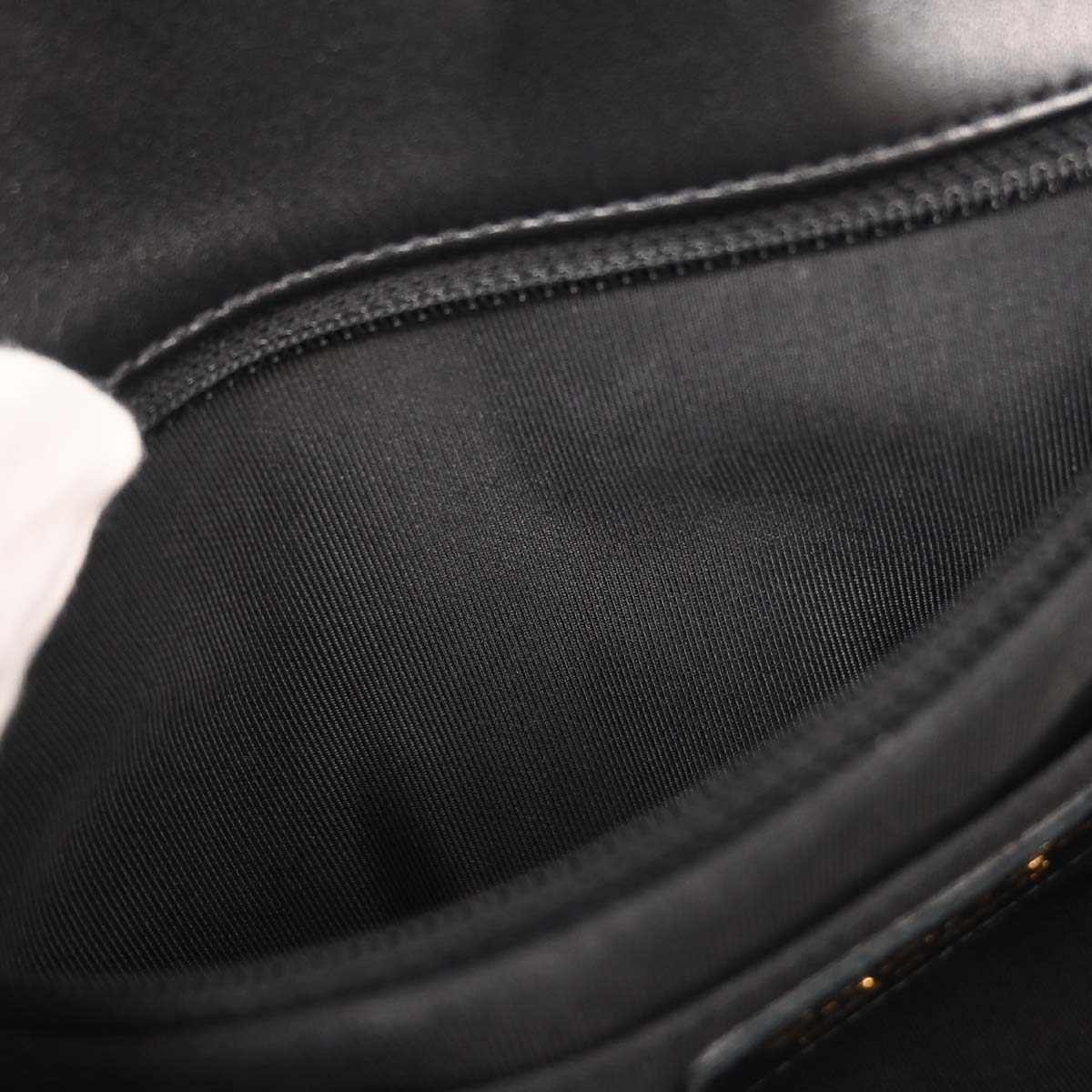 Chanel Black Lambskin Straight Flap Shoulder Bag