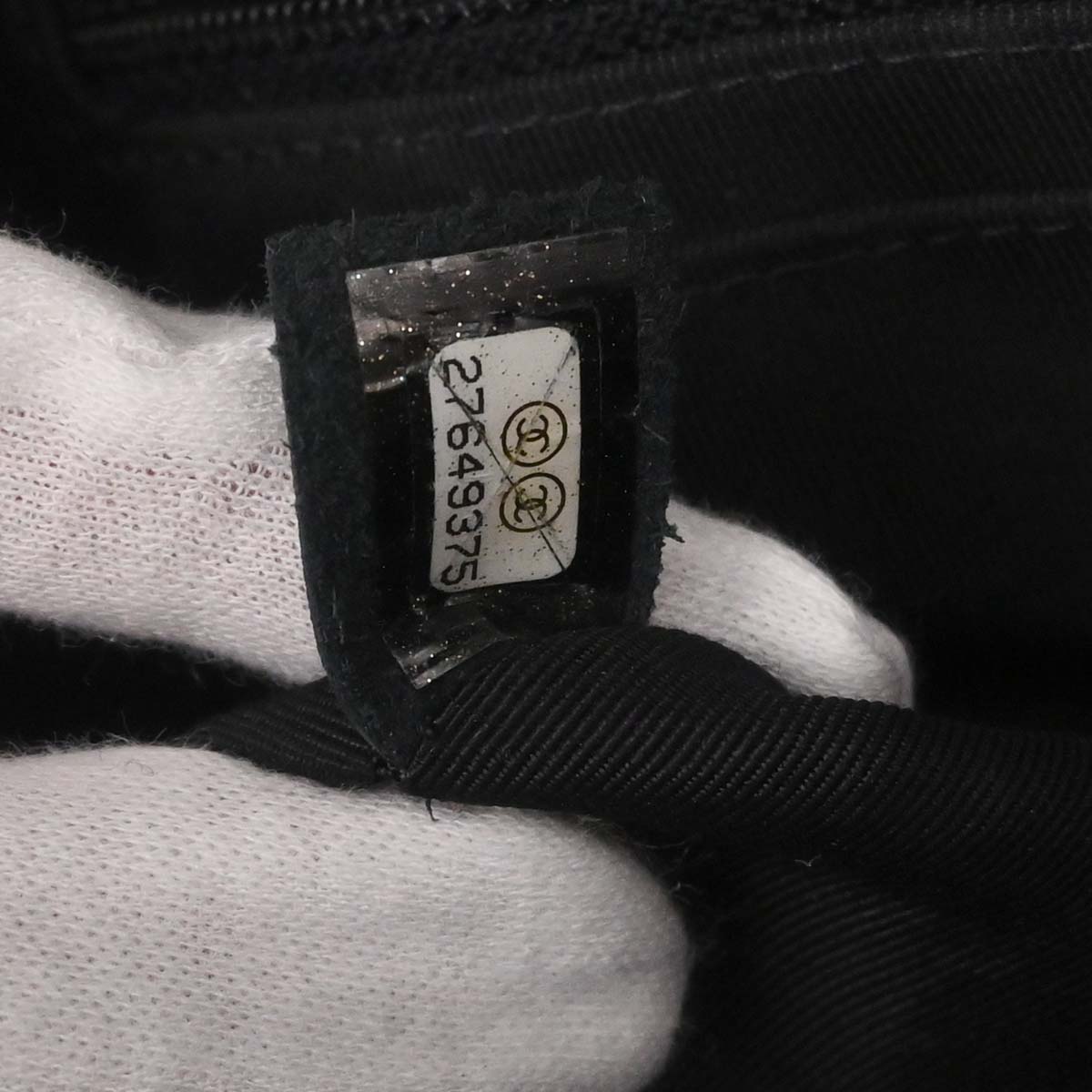 Chanel Black Lambskin Straight Flap Shoulder Bag