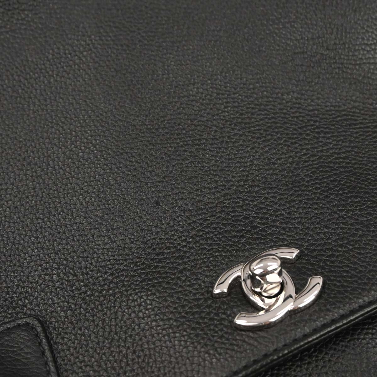 Chanel Black Calfskin Cerf Executive Tote 2way Shoulder Bag