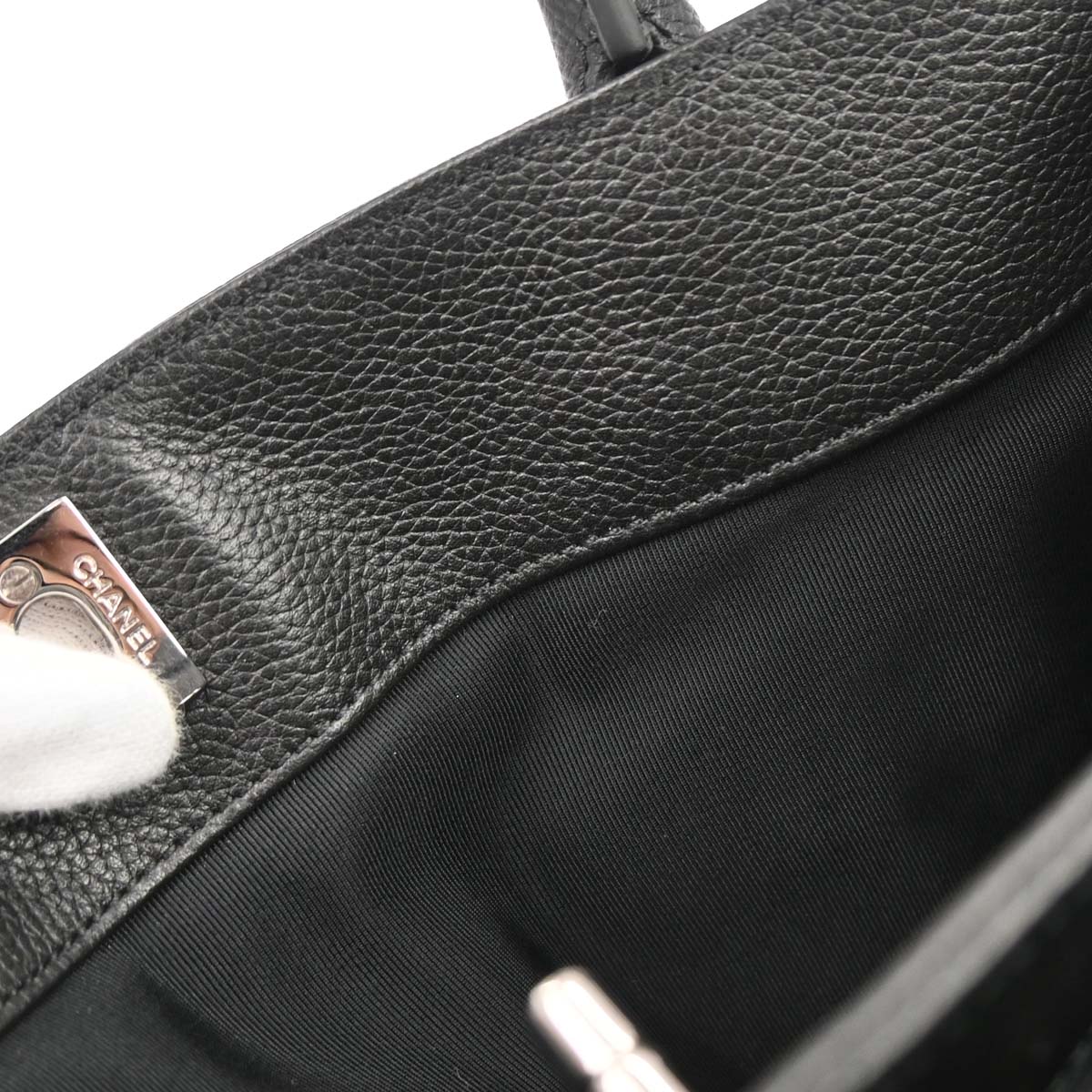 Chanel Black Calfskin Cerf Executive Tote 2way Shoulder Bag