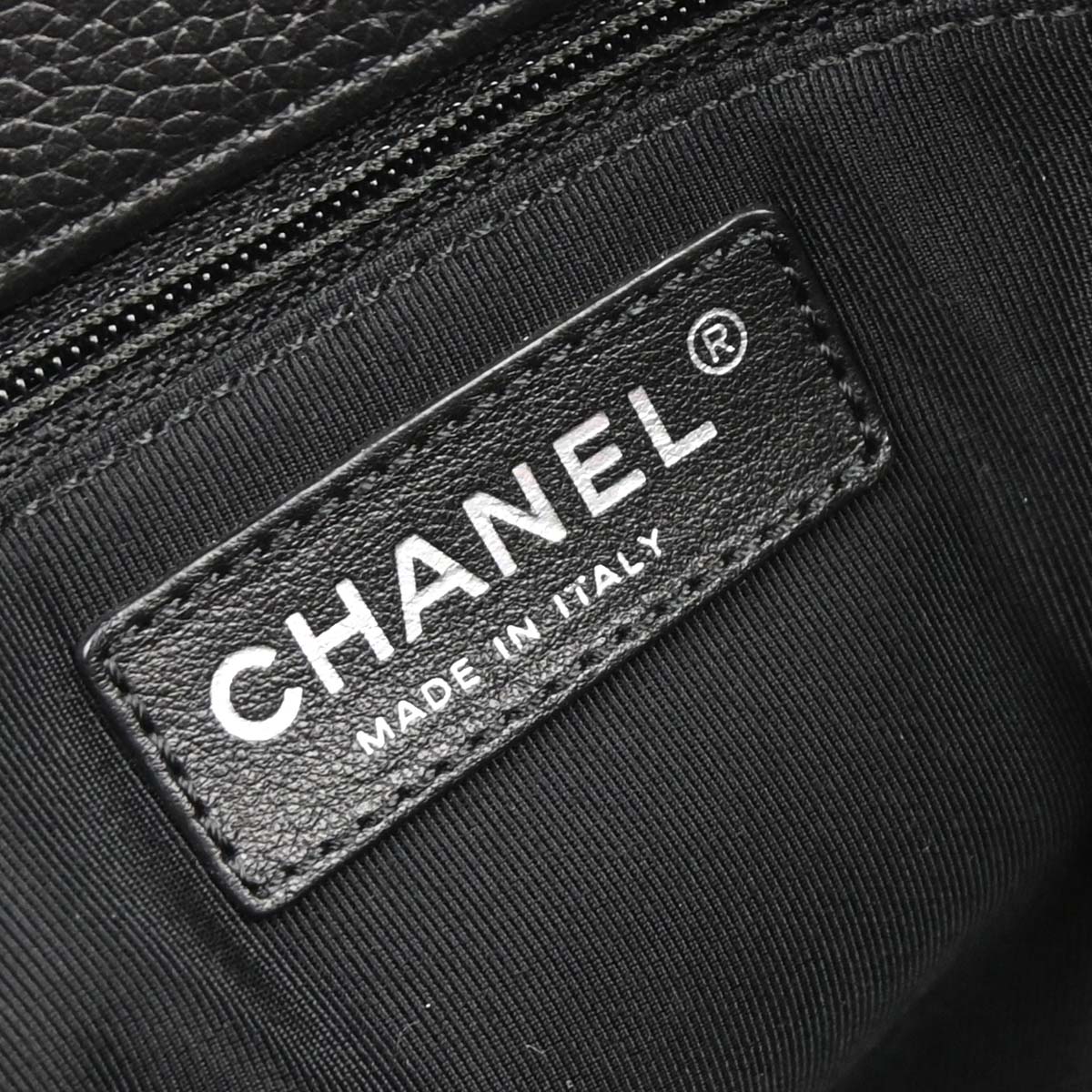 Chanel Black Calfskin Cerf Executive Tote 2way Shoulder Bag
