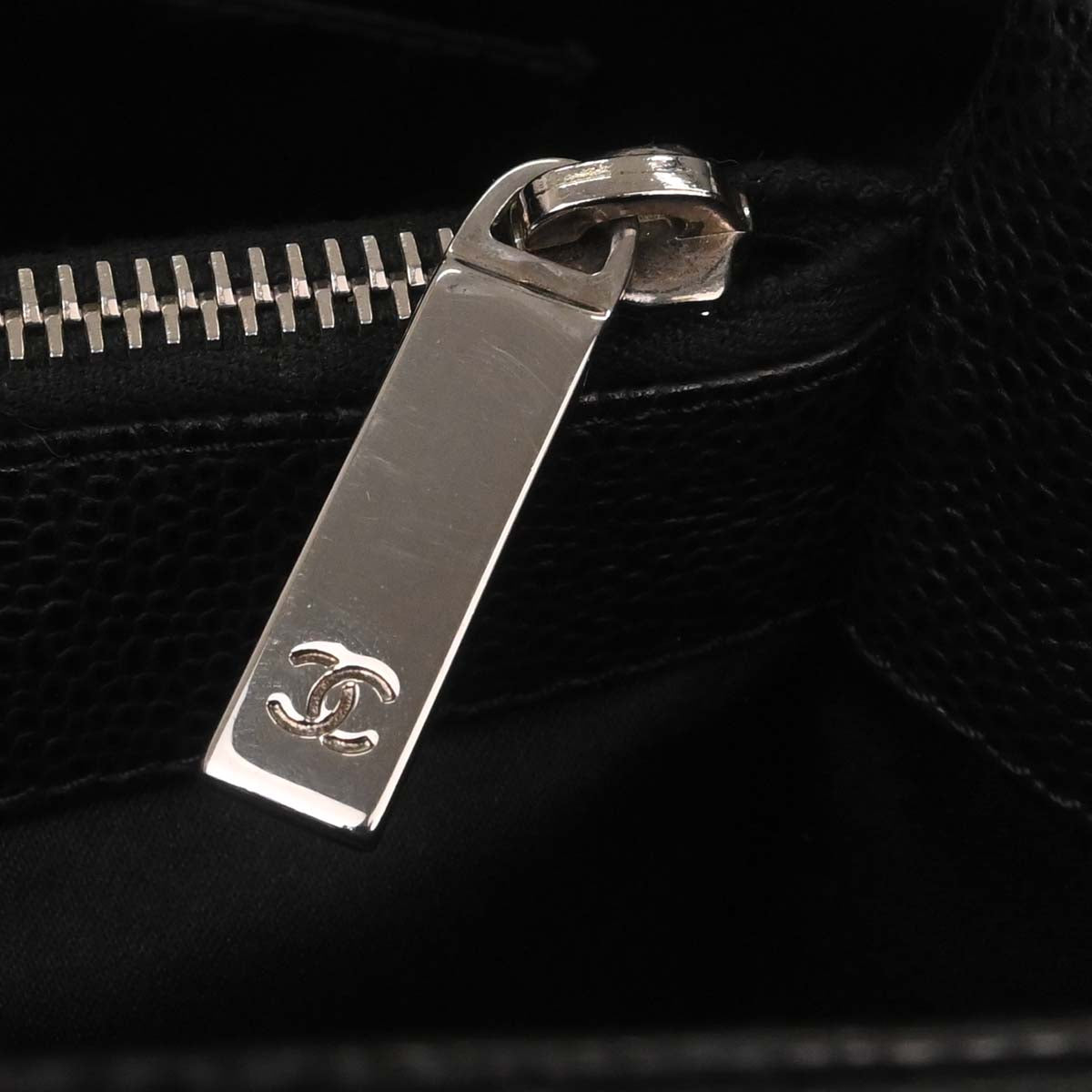 Chanel Black Caviar Skin Grand Shopping Tote GST XL Chain Handbag