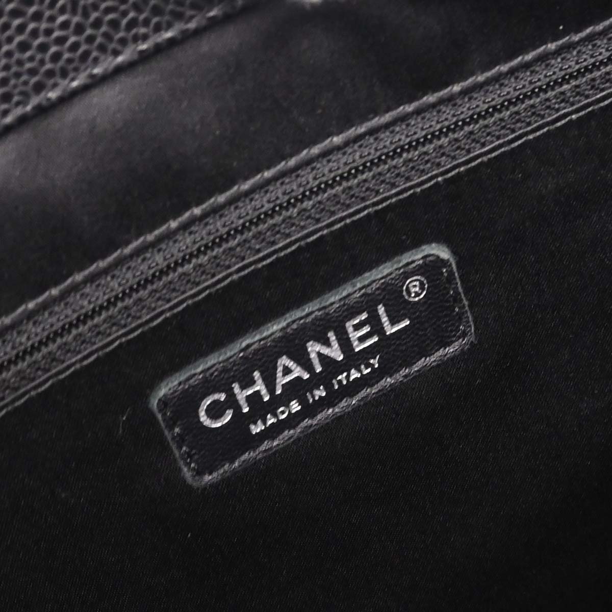 Chanel Black Caviar Skin Grand Shopping Tote GST XL Chain Handbag