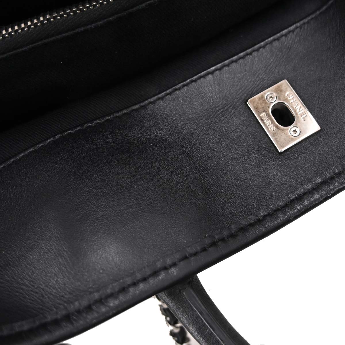 Chanel Black Perforated Calfskin Up In The Air Tote 2way Shoulder Chain Handbag