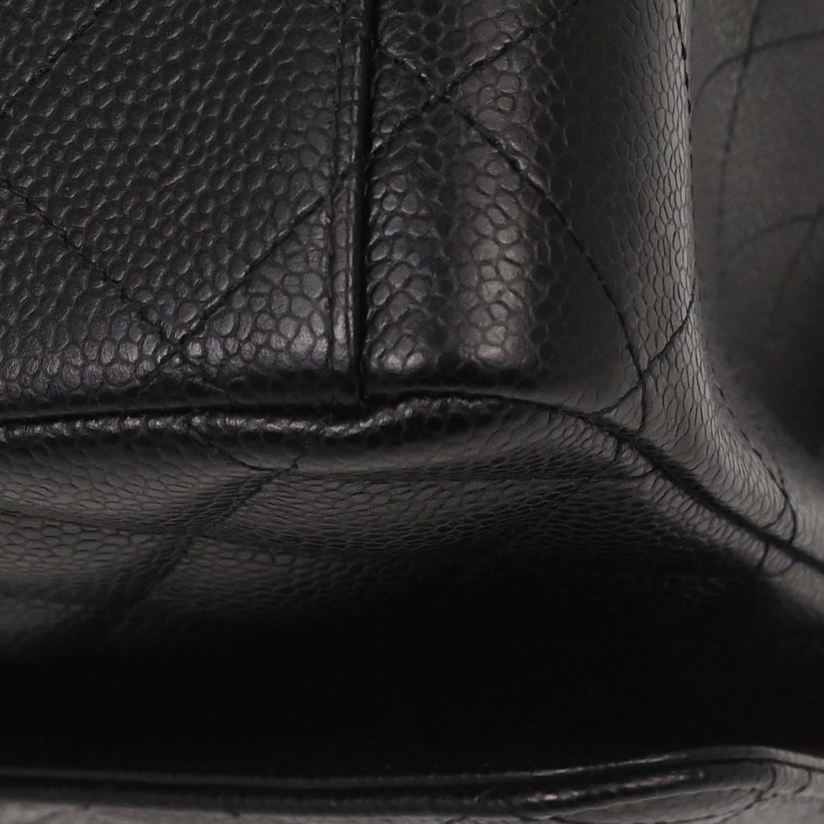 Chanel Black Caviar Skin Maxi Classic Double Flap Shoulder Bag