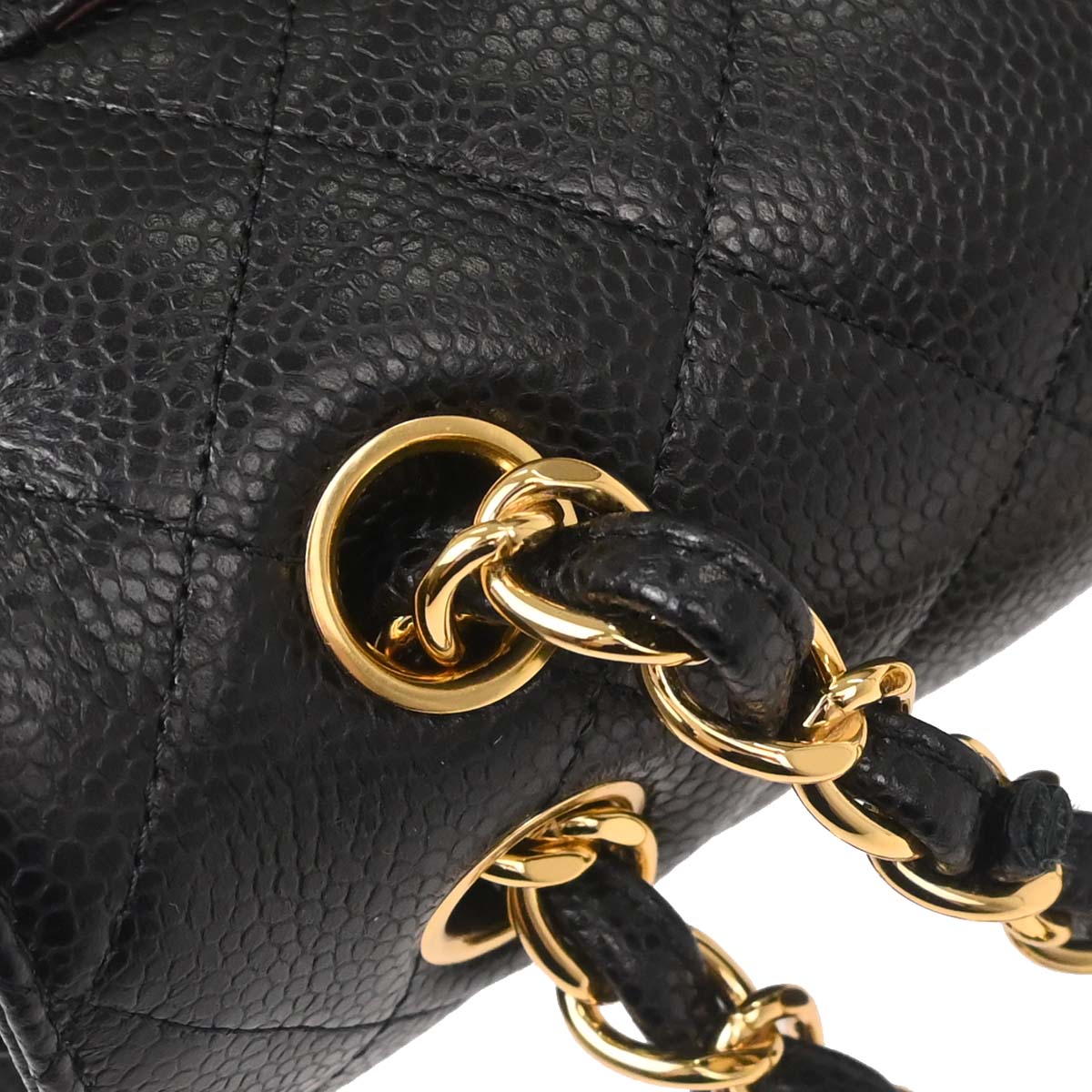 Chanel Black Caviar Skin Maxi Classic Double Flap Shoulder Bag