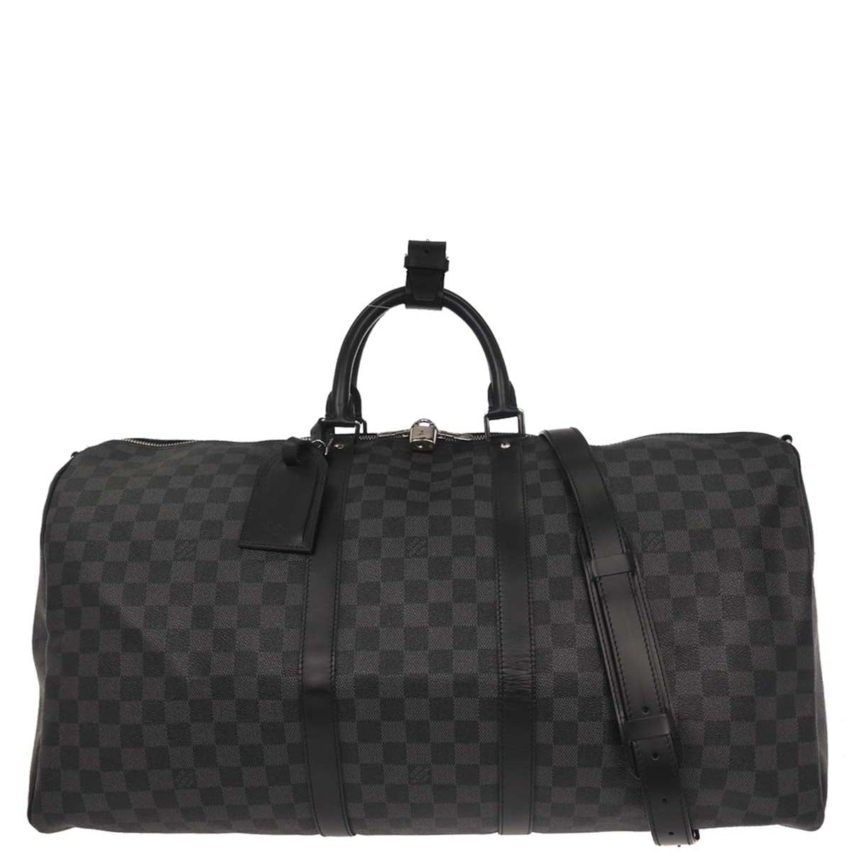 Louis Vuitton Damier Graphite Keepall Bandouliere 55 Duffle Shoulder Bag N41413