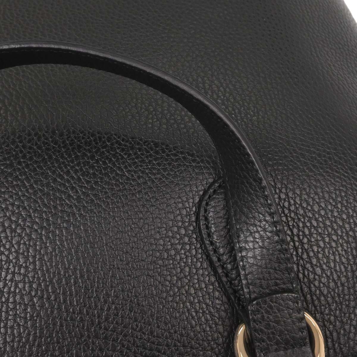 Gucci Black Leather Bamboo Tassel Tote 2way Shoulder Handbag