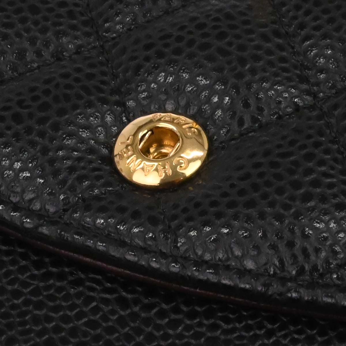 Chanel Black Caivar Medium Classic Double Flap Shoulder Bag