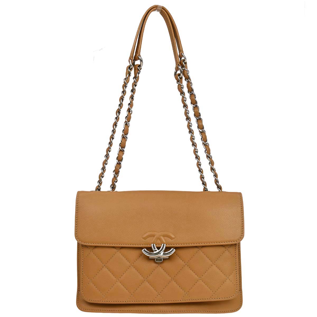 Chanel 2017-2018 Brown Caviar CC Box Flap Bag Shoulder Bag