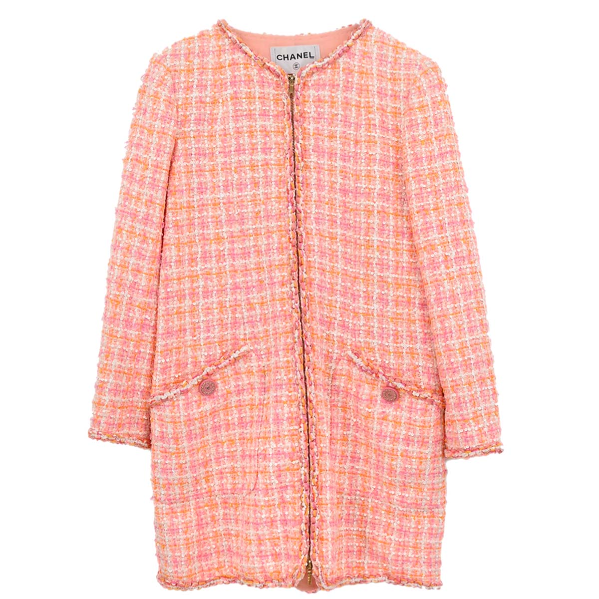 Chanel 2018-2019 Tweed Coat Pink #38