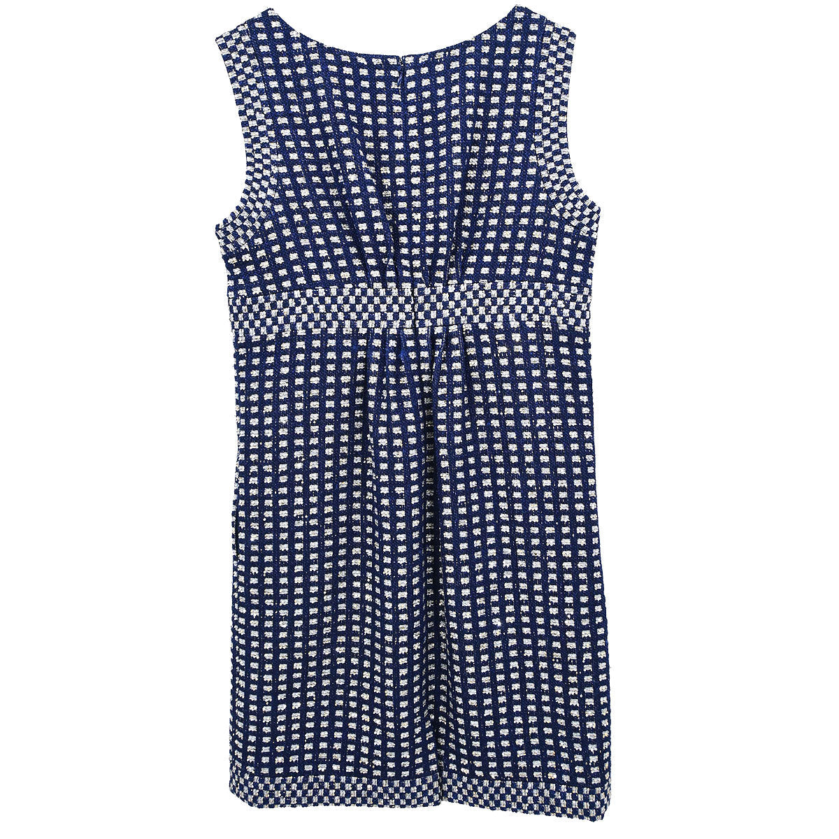 Chanel 2017 Sleeveless Tweed Dress Navy #40