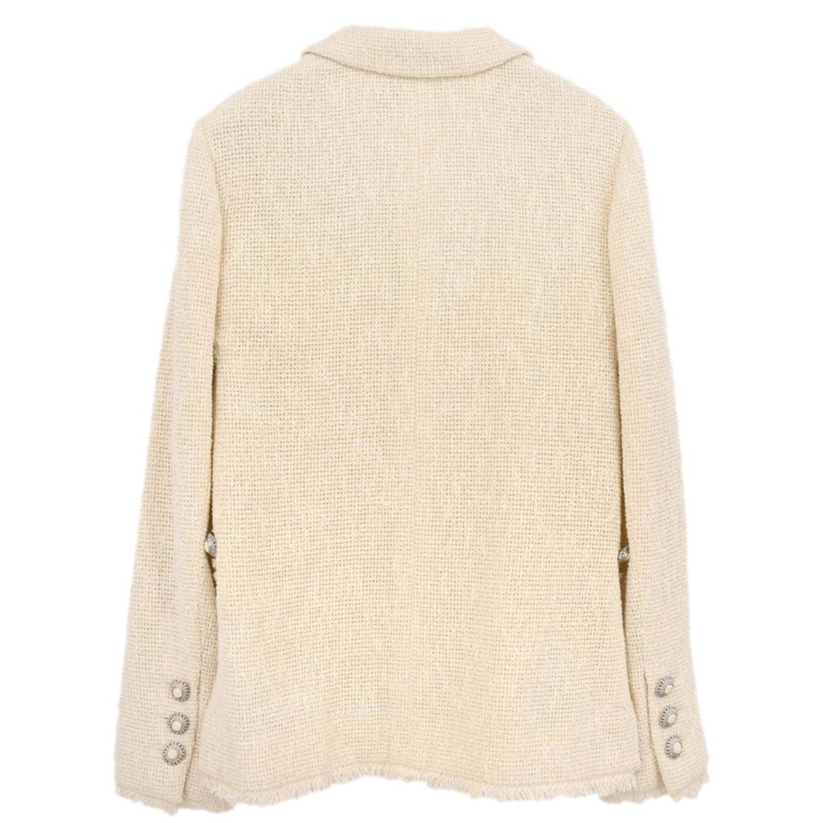 Chanel 2010 Single Breasted Jacket Ivory #38