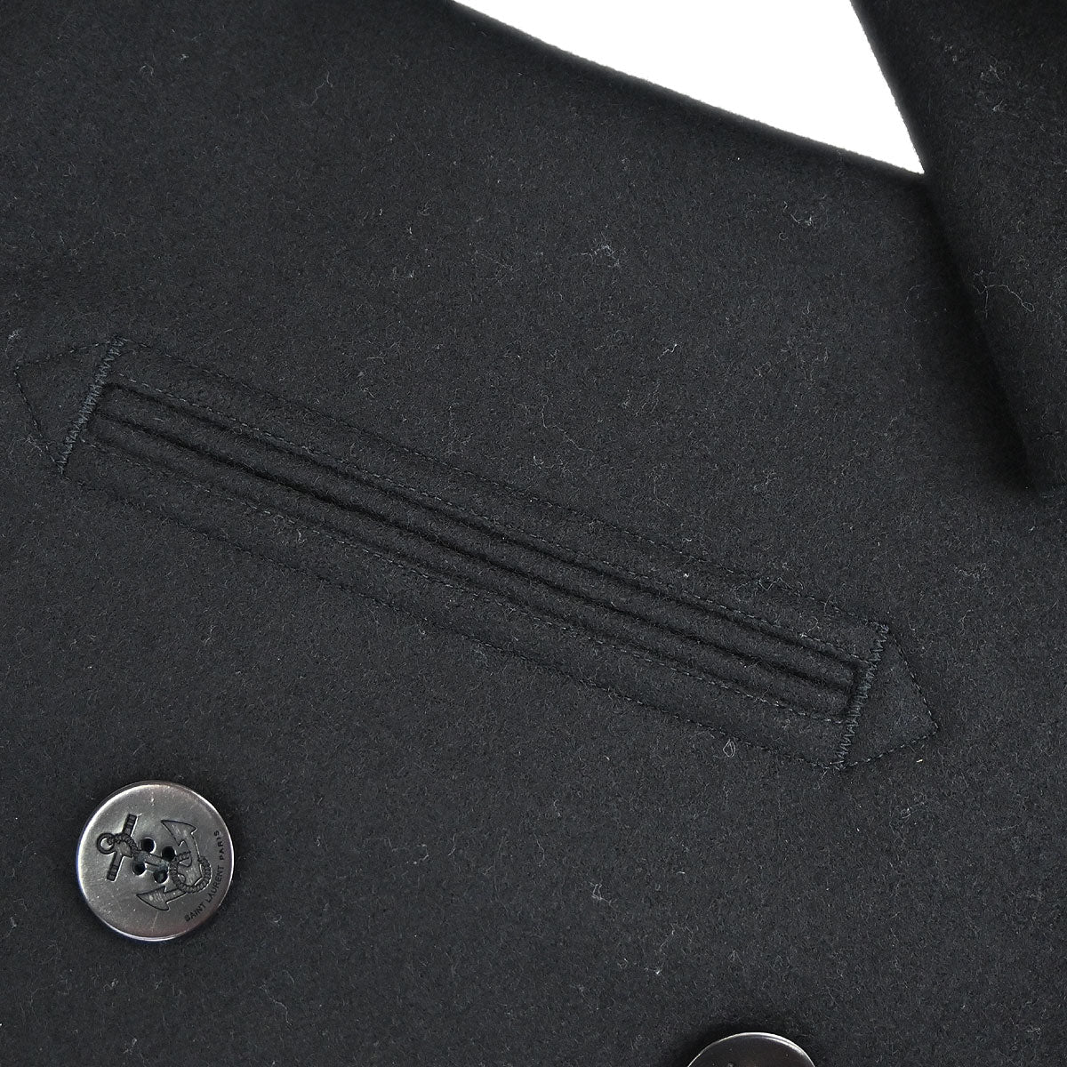 Saint Laurent 2015 Double Breasted Jacket Black #48