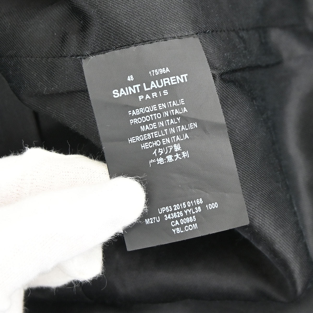 Saint Laurent 2015 Double Breasted Jacket Black #48