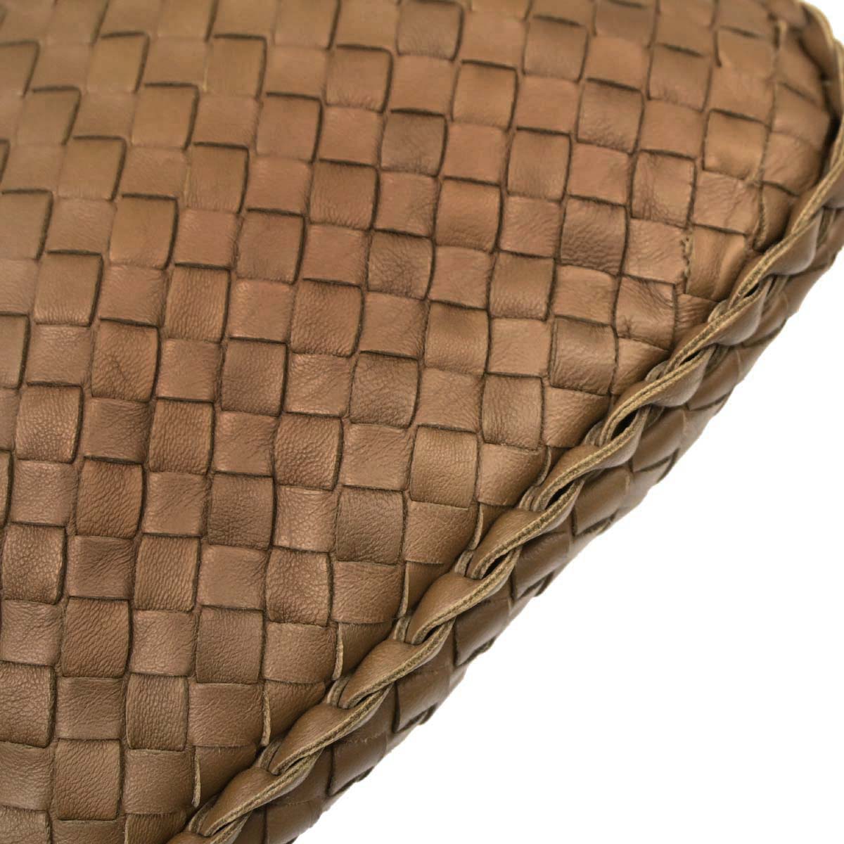 Bottega Veneta Brown Lambskin Intrecciato Hobo Handbag