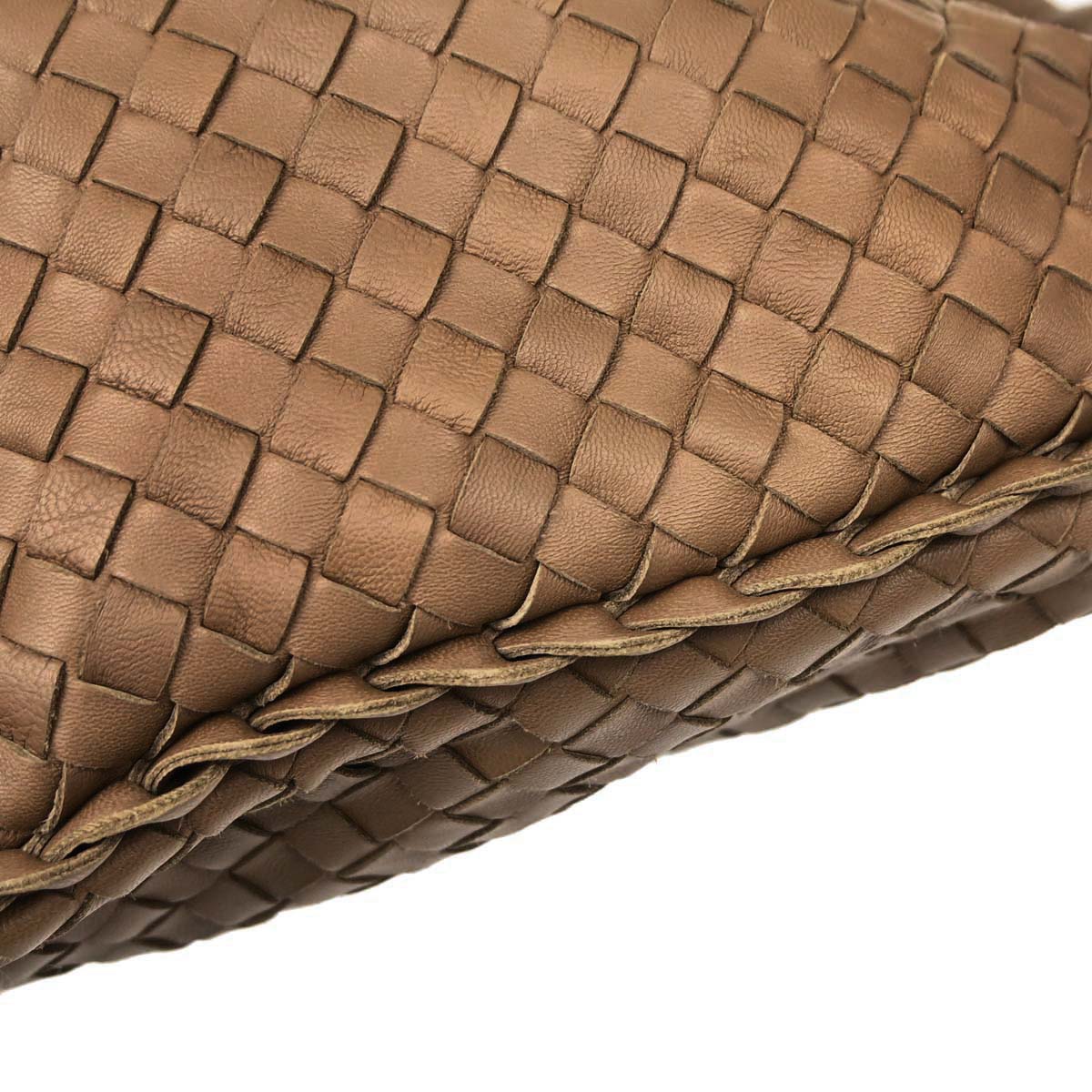 Bottega Veneta Brown Lambskin Intrecciato Hobo Handbag