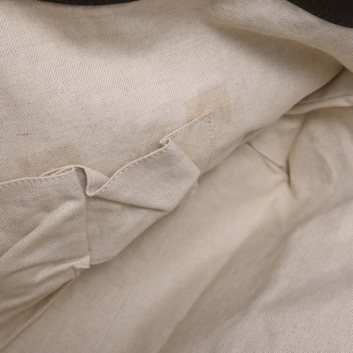 Gucci Beige Canvas Bamboo GG Tote Handbag