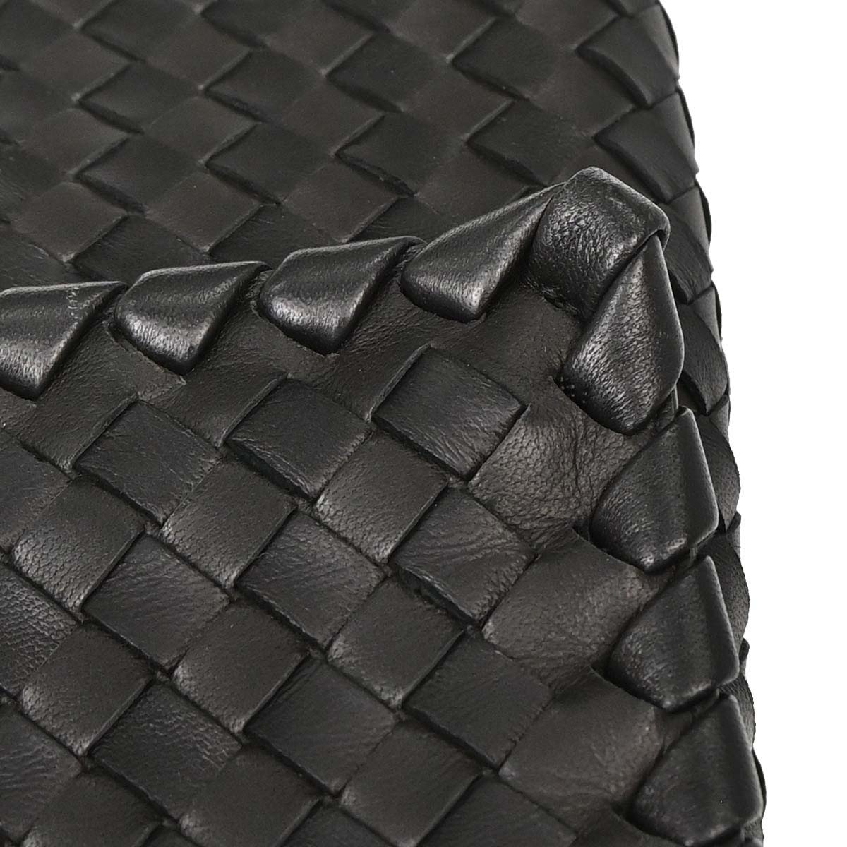Bottega Veneta Black Lambskin Intrecciato Handbag