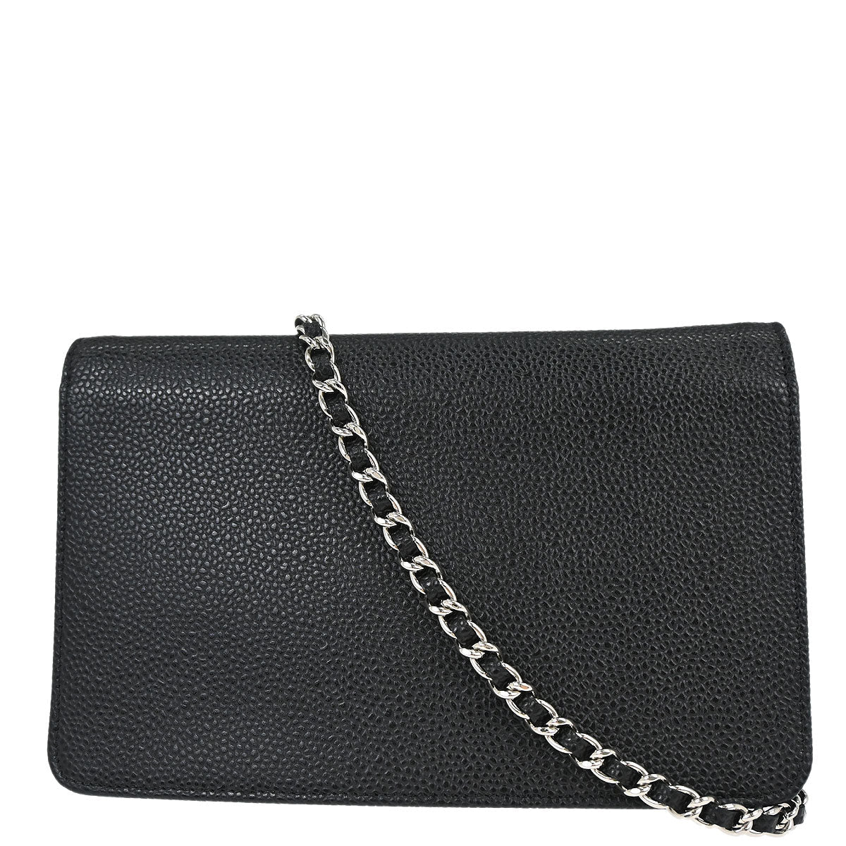 Chanel Black Caviar Skin Timeless WOC Wallet on Chain Bag