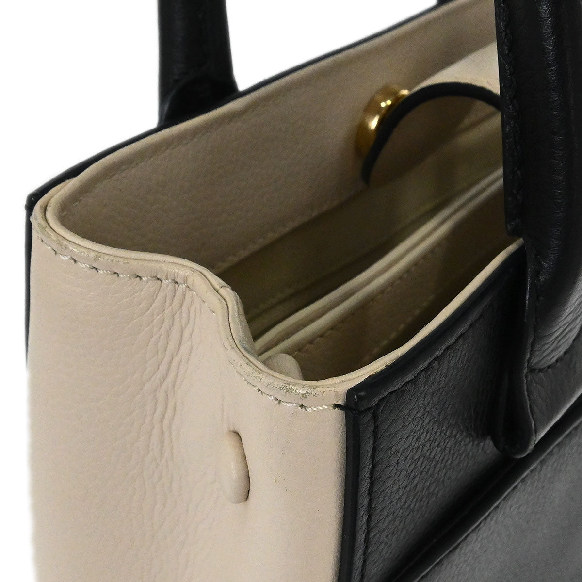 Chanel Black Ivory Calfskin Neo Executive Mini Tote 2way Shoulder Handbag