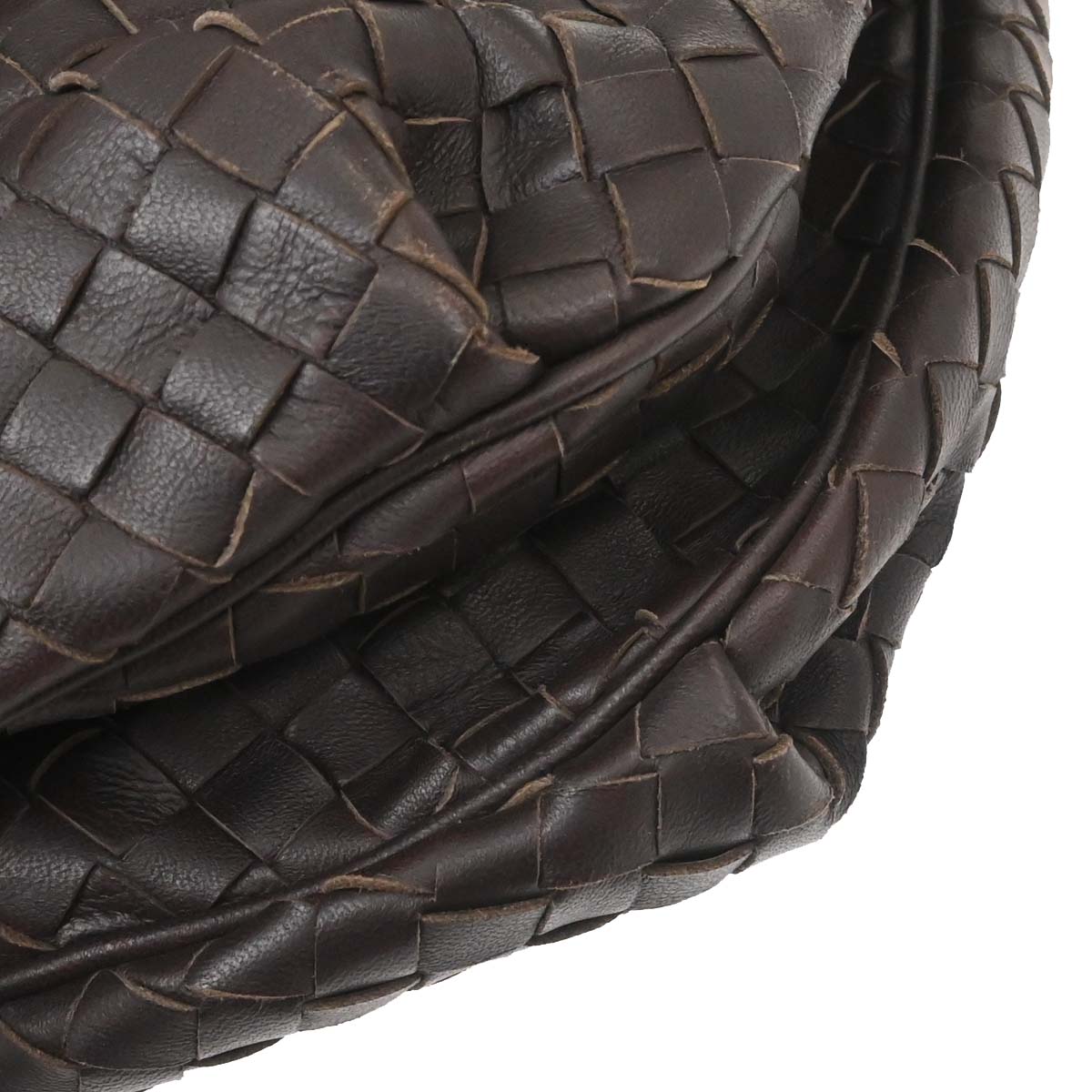 Bottega Veneta Brown Lambskin Intrecciato Shoulder Bag