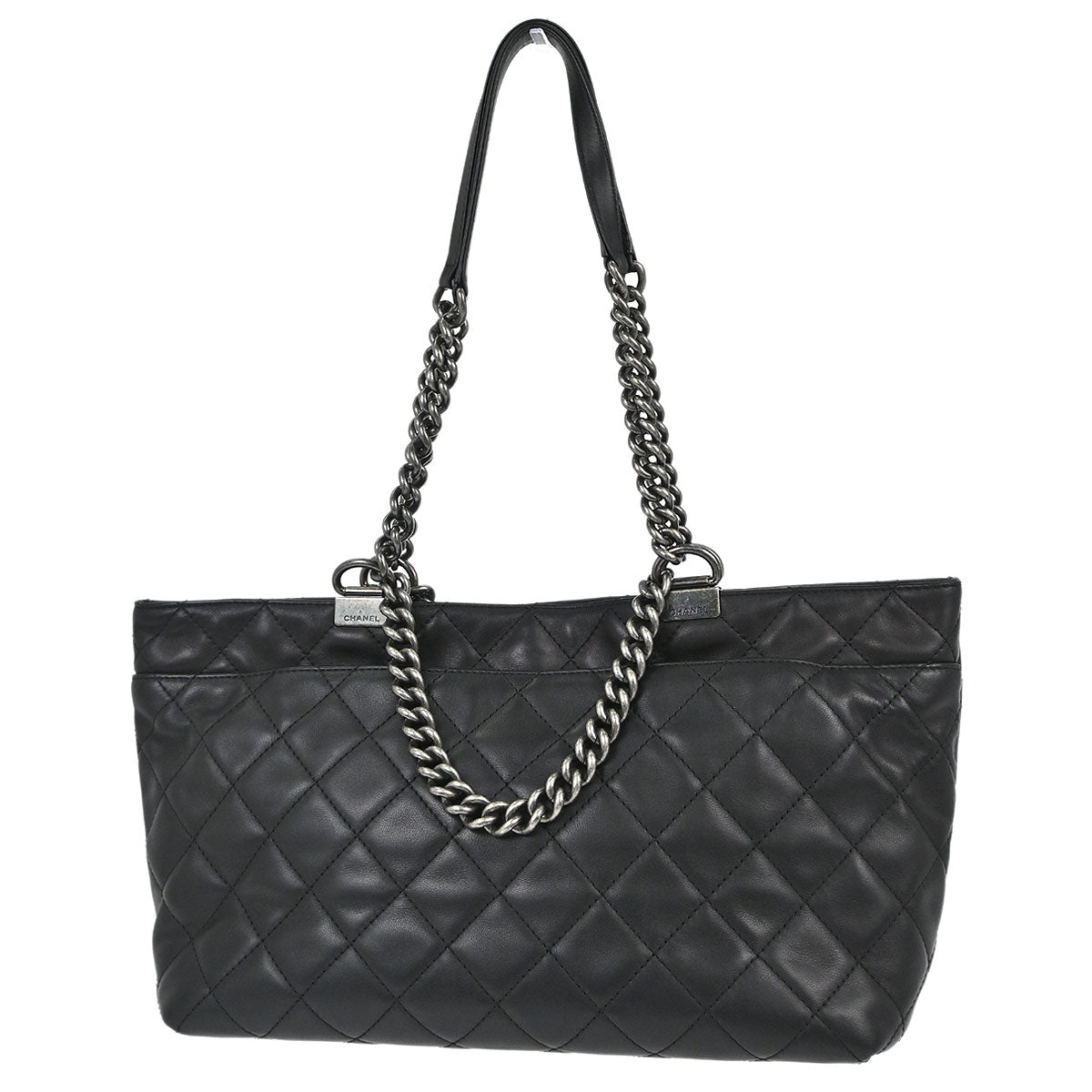 Chanel Black Calfskin Shopping In Chains 2way Shoulder Tote Bag