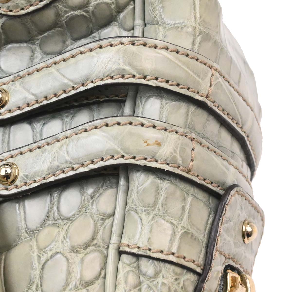 Gucci * Green Crocodile Bamboo Horsebit Handbag