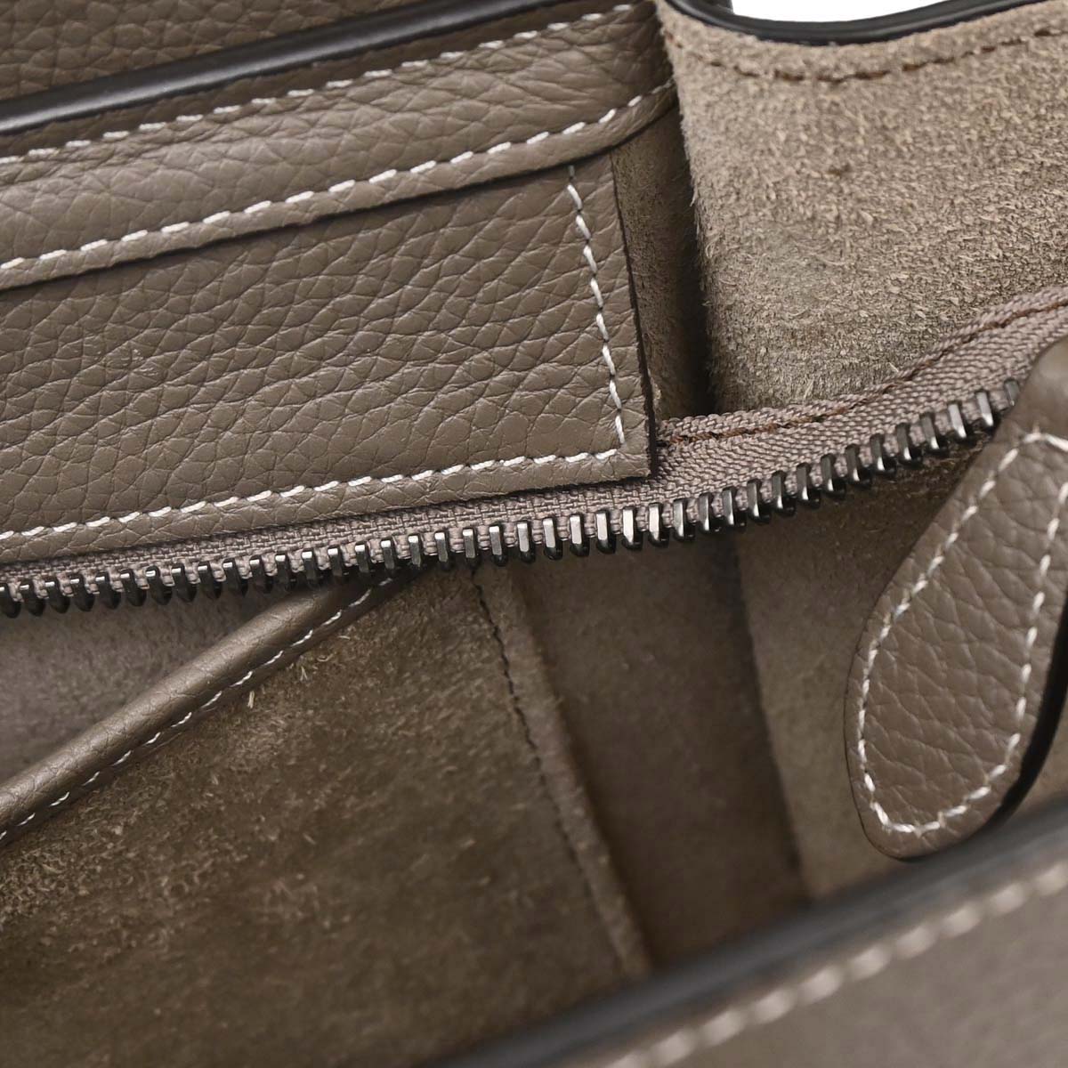 Celine Brown Leather Nano Luggage Tote Bag