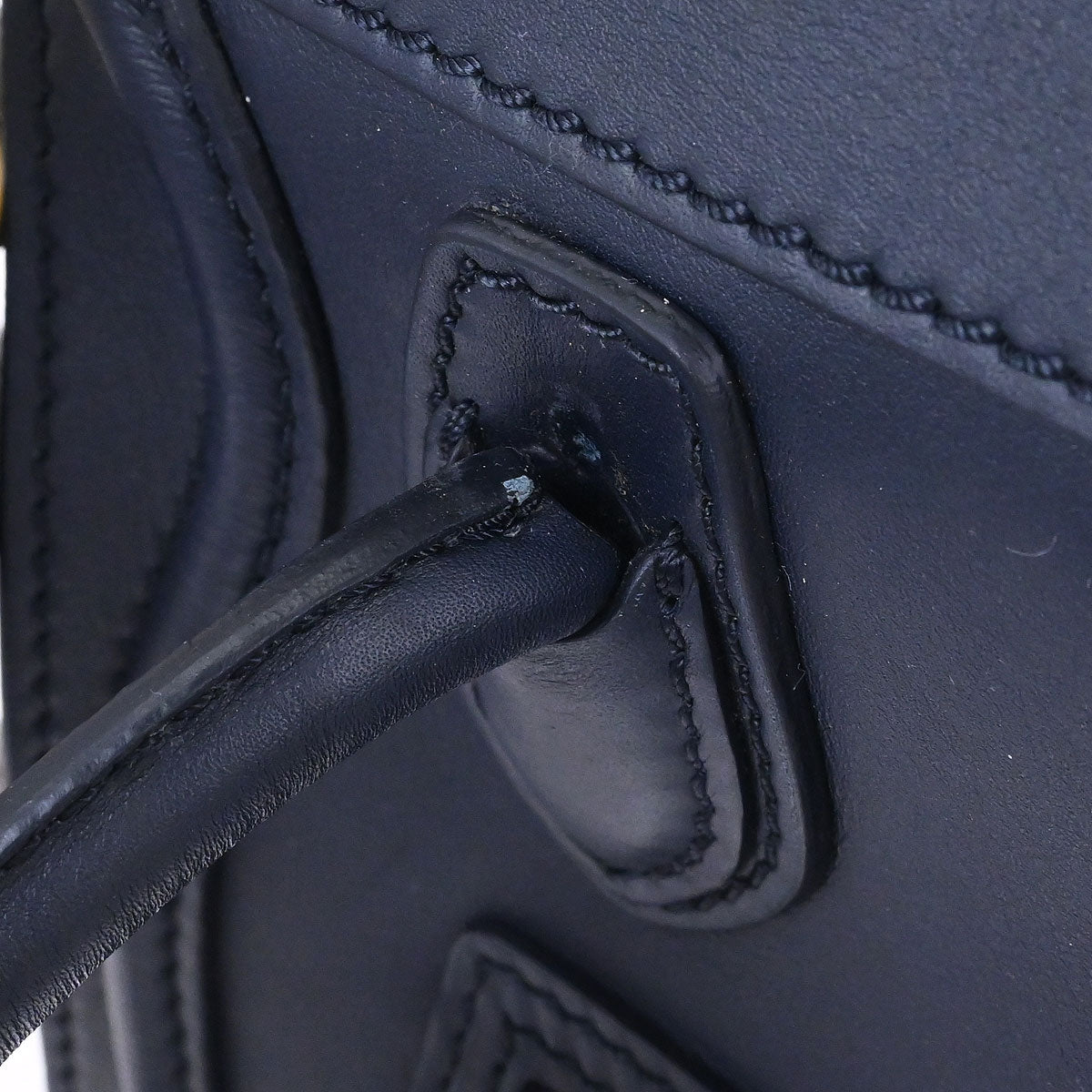 Celine Navy Leather Nano Luggage 2way Shoulder Tote Bag
