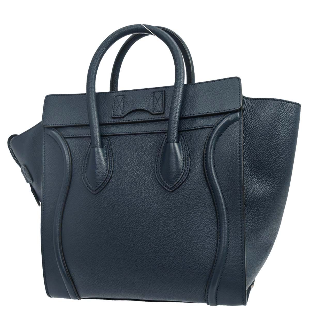 Celine Navy Mini Luggage Tote Bag