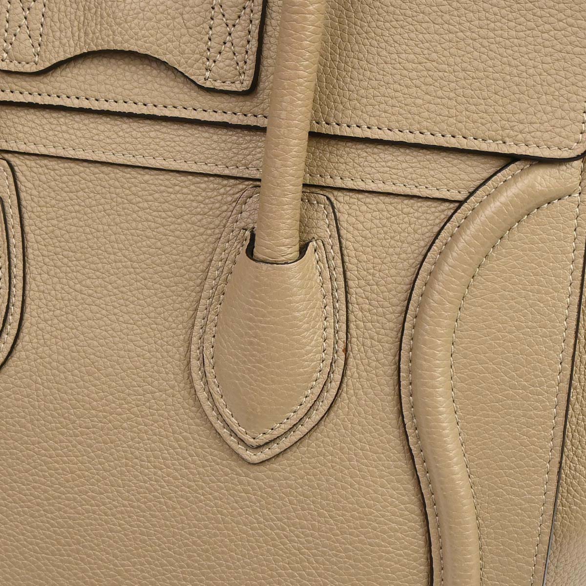 Celine Beige Luggage Micro Tote Handbag