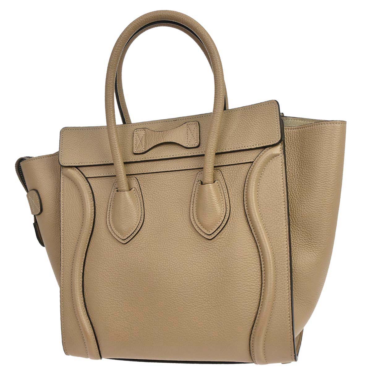 Celine Beige Luggage Micro Tote Handbag