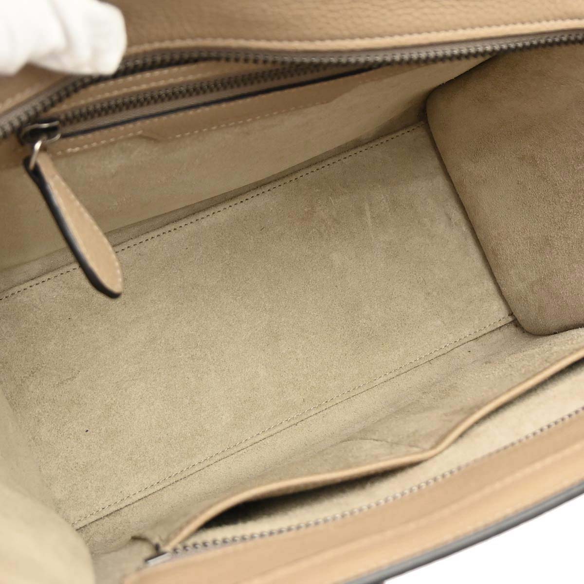 Celine Beige Luggage Micro Tote Handbag