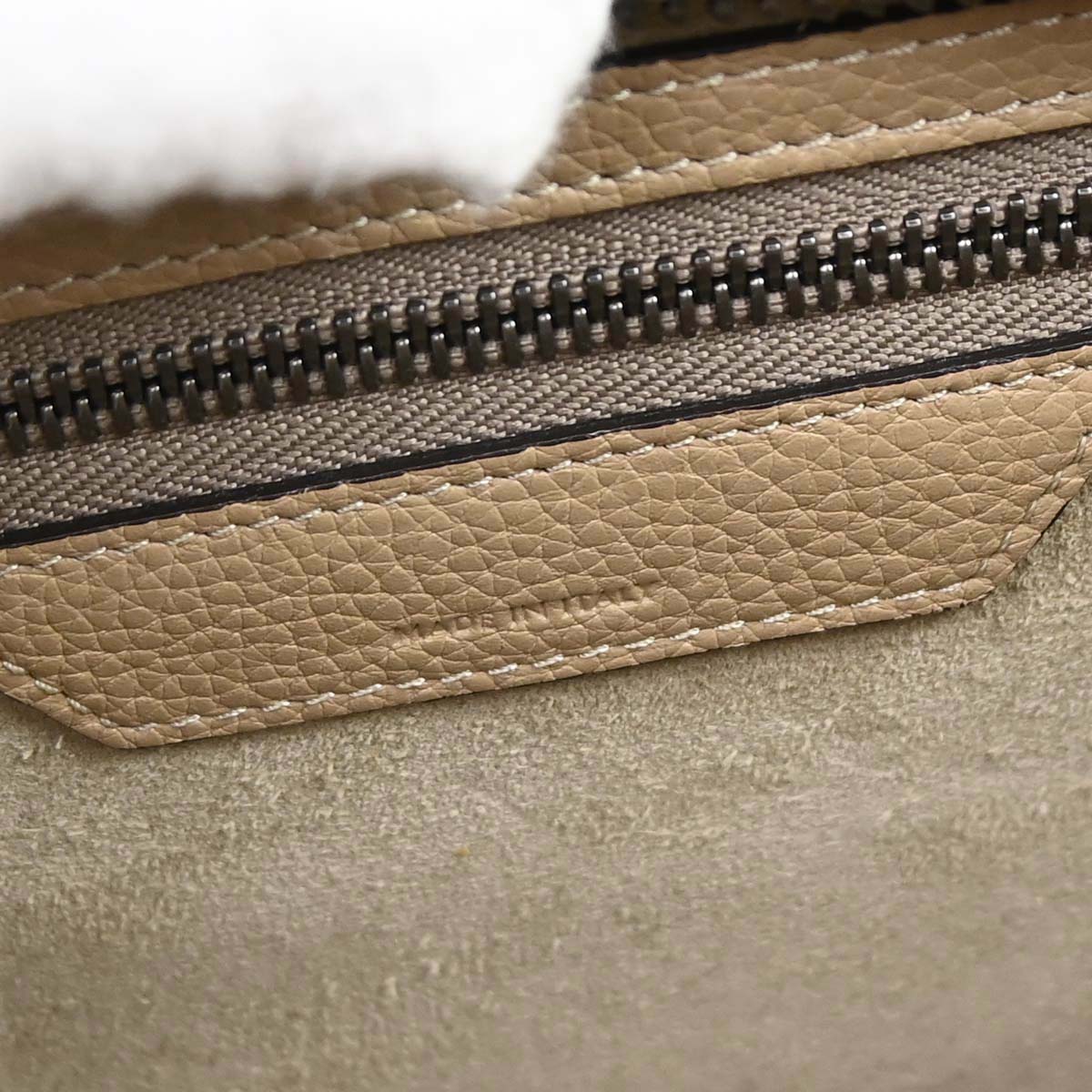 Celine Beige Luggage Micro Tote Handbag