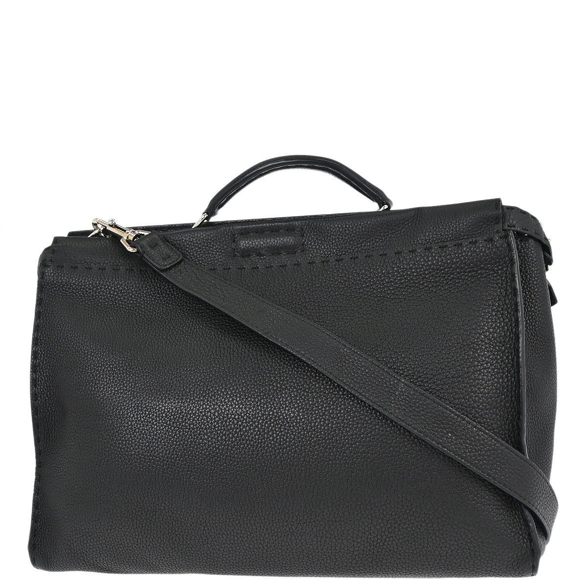 Fendi Black Selleria Peekaboo Fit Monster 2way Shoulder Handbag