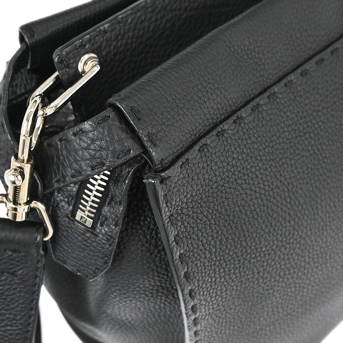 Fendi Black Selleria Peekaboo Fit Monster 2way Shoulder Handbag